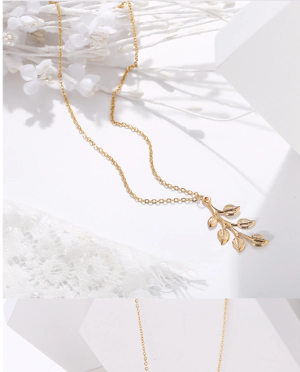 Leaf Style Neck Chain - Gold